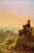 Carl Spitzweg Rast auf dem Weinberg oil on canvas